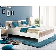 NORA 3 postel 160, bílá/dub sonoma