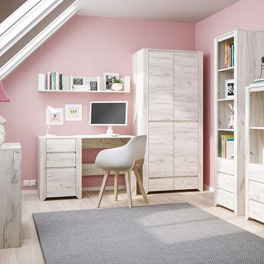 Rubio 32 Regál nízký Dub bělený