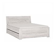 RUBIO 91 postel 140 cm, dub bělený