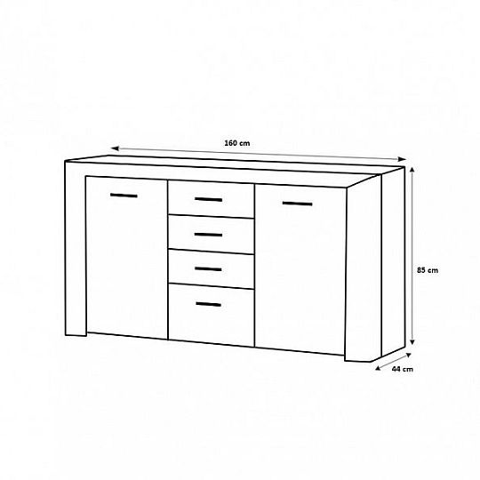 MUNDO komoda LORK 01, dub sonoma