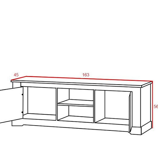 PROVANCE 25 Televizní stolek  dub stirling/borovice andersen