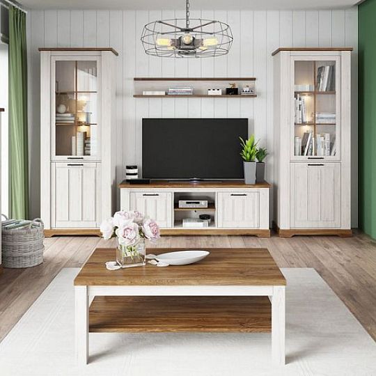 PROVANCE 25 Televizní stolek  dub stirling/borovice andersen