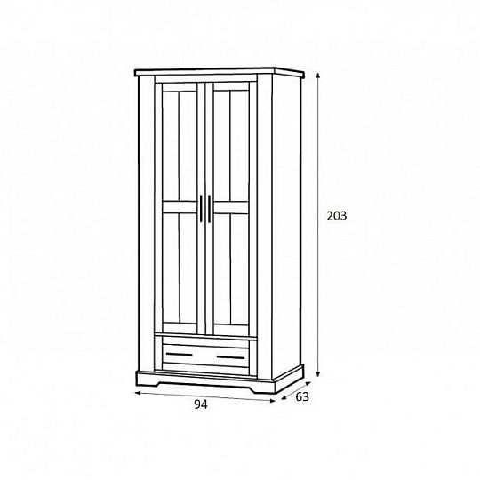 PROVANCE 70 šatní skříň, dub stirling/borovice andersen