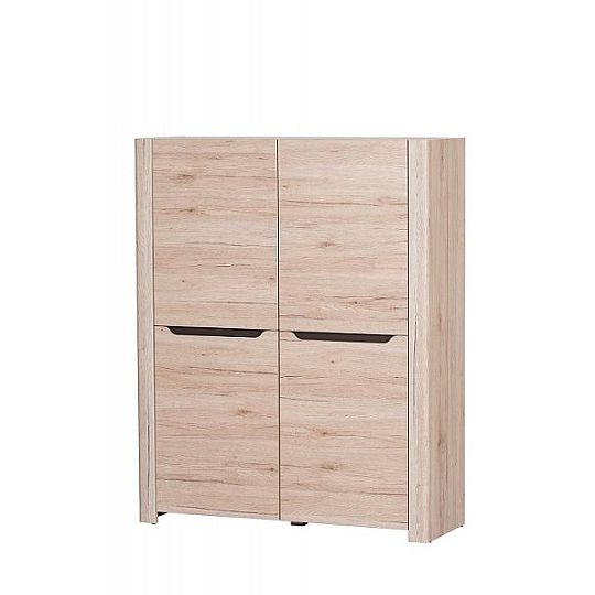 DESIRE NEW 04 skříňka, široká/vysoká, dub san remo/hnědá