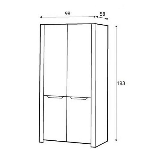 DESIRE NEW 05 šatní skříň, dub san remo/hnědá