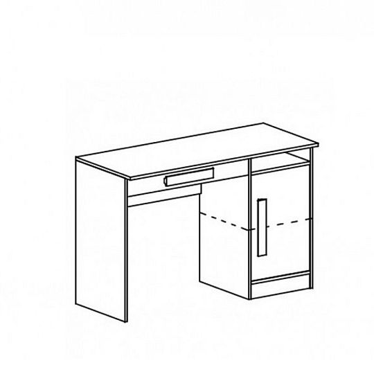 GOLIÁŠ 9 Psací stůl bílá/růžová - úchyt bílá