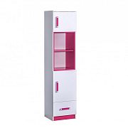 TRUFEL 4 regál 45, bílá/růžová