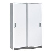 TRUFEL 14 šatní skříň, bílá/šedá