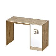 NIKOS 10 psací stůl, bílá/dub jasný - úchyt bílá