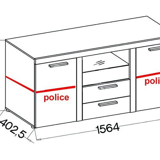 ROBBEN komoda, dub lefkas