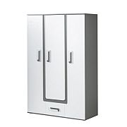 APALUCHA 19 šatní skříň, šedá/bílá