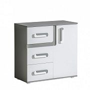 APALUCHA 8 komoda nízká, šedá/bílá