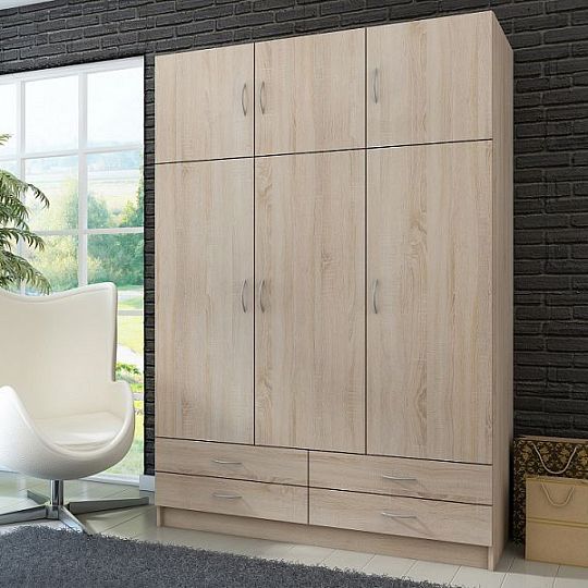 KARLOSA šatní skříň, dub sonoma