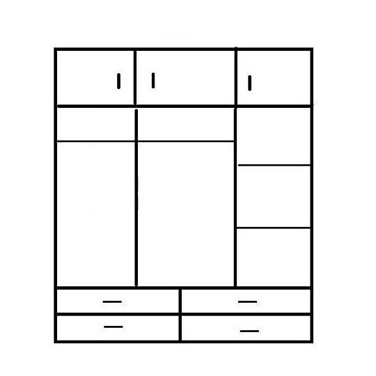 KARLOSA šatní skříň, dub sonoma