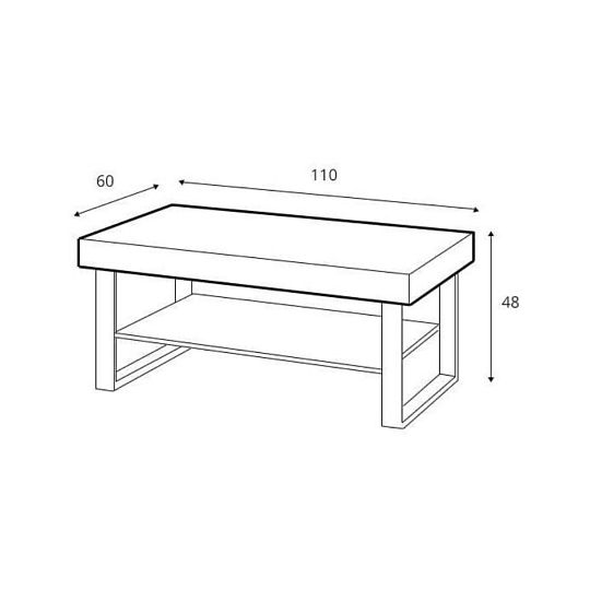 MONURIKI 41 konferenční stolek, dub medový/černý mat