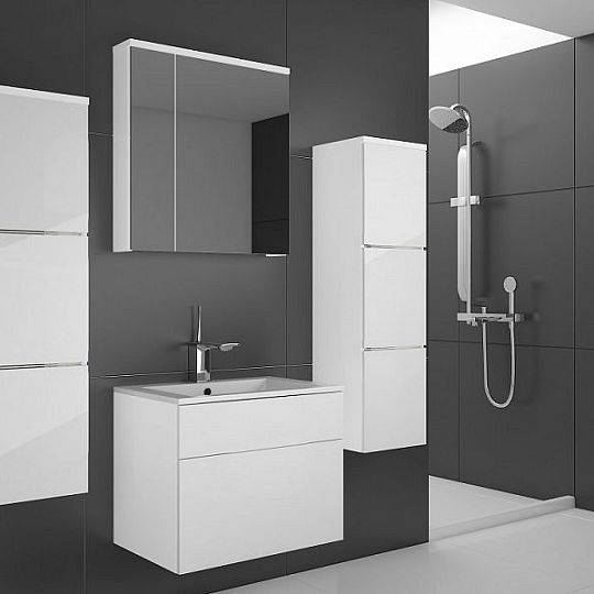 PULA 11 závěsná skříňka, bílý lesk