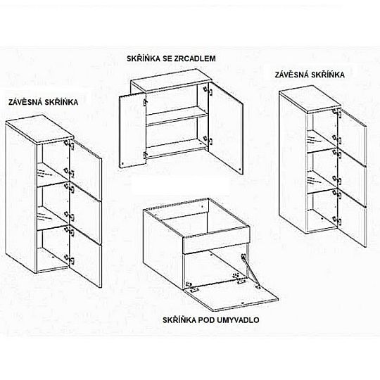 PULA WE 11 závěsná skříňka, wenge