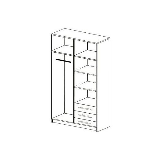 ŠEBA 2D šatní skříň, dub sonoma