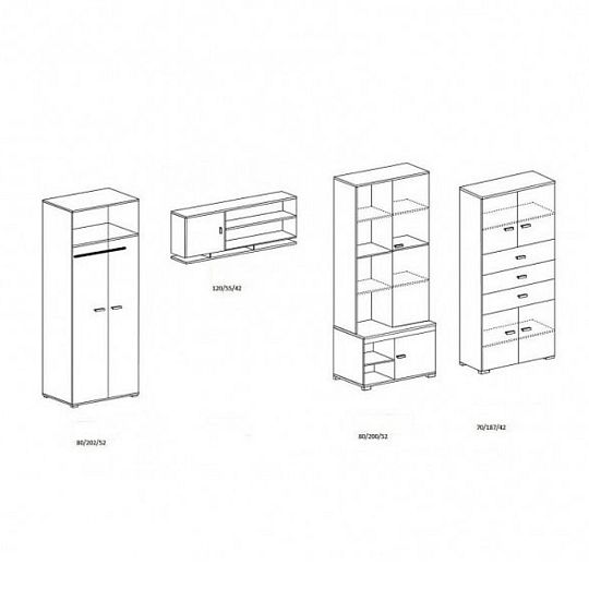 NELSON 2 dětský pokoj, jasan / dub stříbrný