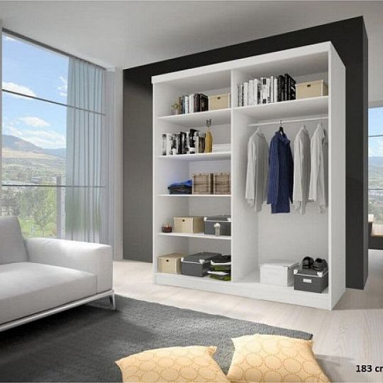 MURPHY 32 šatní skříň 180, dub sonoma/bříza