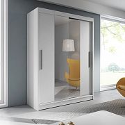 Vital 01 šatní skříň 150, bílá mat / zrcadlo