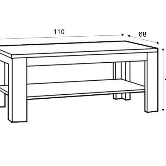 HELLA  konferenční stolek, dub sonoma