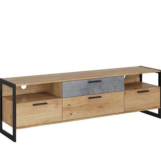 IKARIA televizní stolek, dub zlatý/oxid efek