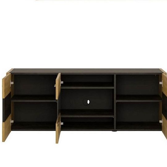 ASINARA televizní stolek F03, dub artisan/šedočerná