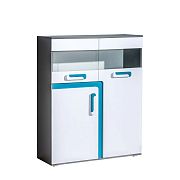 APALUCHA 16 komoda, šedá/modrá