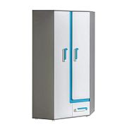 APALUCHA 2 rohová skříň, šedá/modrá