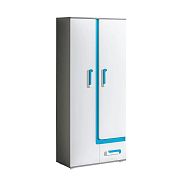 APALUCHA 3 policová skříň, šedá/modrá