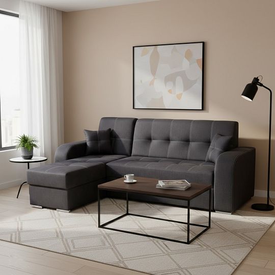 MARAJO sedací souprava, pravá, grafit Yuma 16