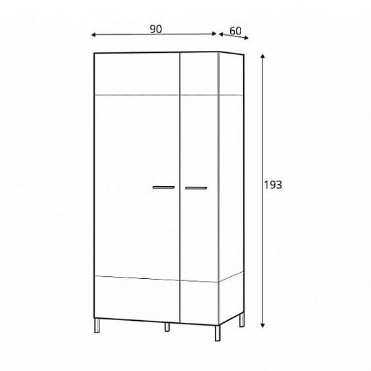 Laki 70 šatní skříň, dub artisan/černý mat