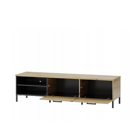 Laki 25 televizní stolek, dub artisan/černý mat
