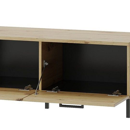 Laki 25 televizní stolek, dub artisan/černý mat