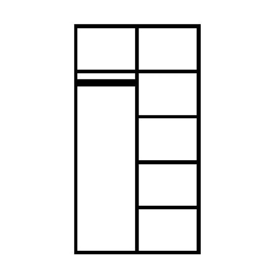 EVERLY 2D šatní skříň, dub sonoma