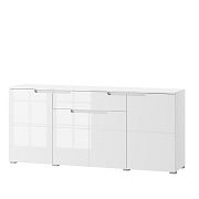 SAMOA 36 komoda, bílý mat/bílý lesk