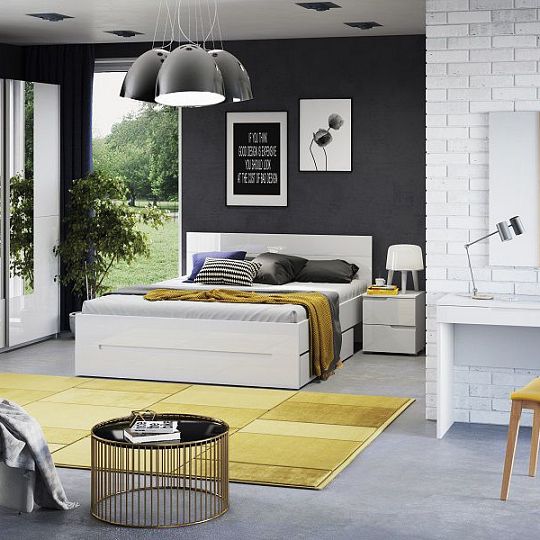 SAMOA 24 police dlouhá, bílý mat/bílý lesk