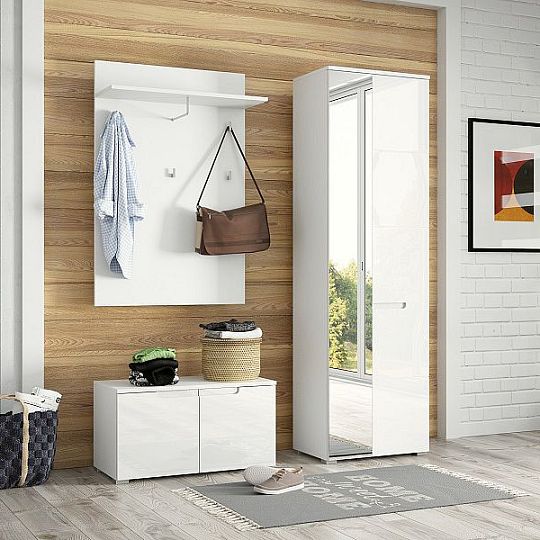 SAMOA 20 věšák, bílý mat/bílý lesk