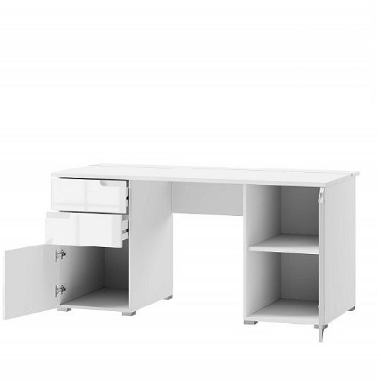 SAMOA 15 psací stůl, bílý mat/bílý lesk