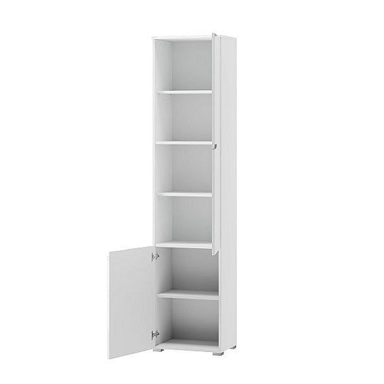 SAMOA 13 skříň, vysoká, bílý mat/bílý lesk