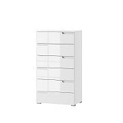 SAMOA 3 komoda, bílý mat/bílý lesk