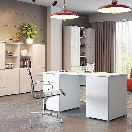 SAMOA 3 komoda, bílý mat/bílý lesk