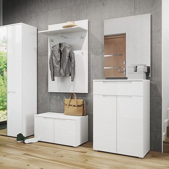 SAMOA 2 komoda, bílý mat/bílý lesk