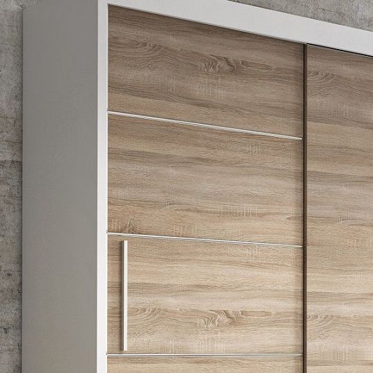 ALBATROS šatní skříň 250 bez zrcadla, bílá/dub sonoma