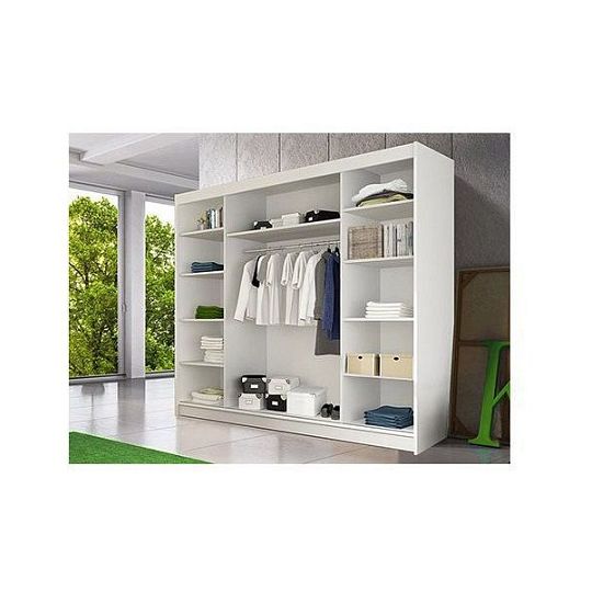 ALBATROS šatní skříň 250 bez zrcadla, bílá/dub sonoma