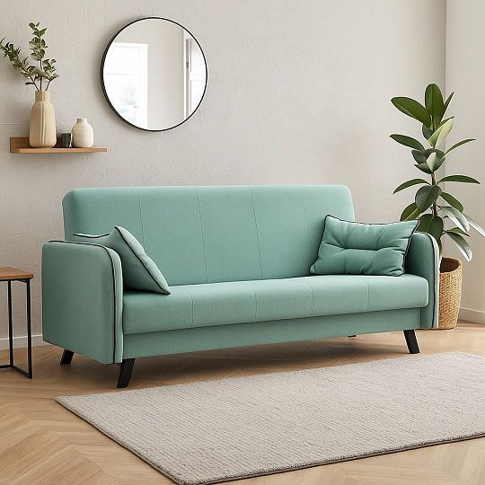 PRIMADONA pohovka, zelená MILL 7373