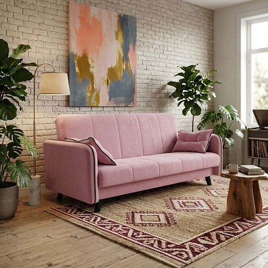 PRIMADONA pohovka, starorůžová MILL 7383