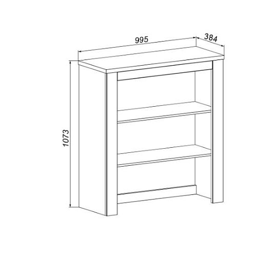 ROTTERDAM 52 nástavec, borovice bílá andersen/dub