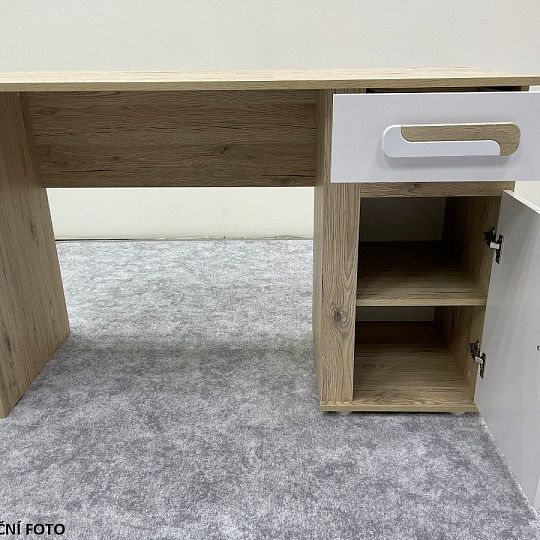 APALUCHA 9 psací stůl, dub světlý/růžová